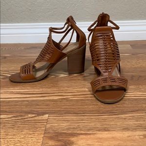Tan strappy sandals